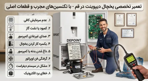 رفع خطای یخچال دیپوینت و معنای کدهای خطا رفع خطای یخچال دیپوینت و معنای کدهای خطا