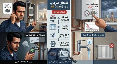 زمان اقدام فوری برای تعمیر پکیج