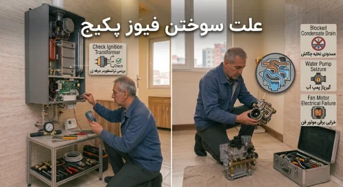 علت سوختن فیوز پکیج علت سوختن فیوز پکیج